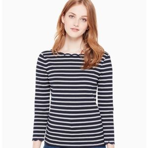 Kate spade 3/4 sleeve striped shirt